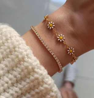 دستبند و پابند گل بابونه